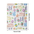 thumbnail image 3 of Funny Easter Throw Blanket Bunny Eggs Flowers Chickens Throws Soft Lightweight Flannel Decorative Pastel Blankets for Couch, Sofa & Home Decor, Spring Easter Gifts, 3 of 6