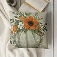 thumbnail image 3 of SHANXI Fall Throw Pillow Covers, Pumpkin Flower Pillow Covers Thanksgiving Cushion Cases Linen Decorative for Couch Sofa Indoor Outdoor 24x24in, 3 of 5