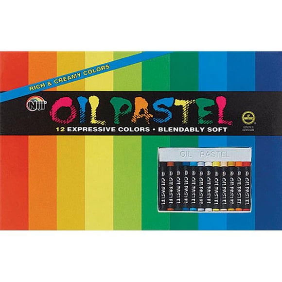 Yasutomo 1574453 Niji Oil Pastels, Assorted Color - Set of 12