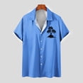 thumbnail image 2 of Camisas de Manga Larga para Hombres Blusa Cómoda de Cuello de Impresión, Camisa Casual de Poliéster para Uso Diario, de Fiesta Y de Primavera de Verano, 2 of 4