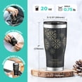 thumbnail image 2 of Vaso HAUSHOF de acero inoxidable con aislamiento navideño de 20 onzas, 2 of 7