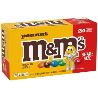 Pack Of 4 M&M'S Full Size Peanut Milk Chocolate Candy | 1.74 Oz