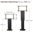 thumbnail image 2 of Ajustable Altura Cama Estructura Centro Soporte Patas, Metal Cama Patas para Acero Cama Marco/Muebles, Cama Patas Reemplazo (7-12 Pulgadas / 4uds), 2 of 6