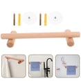 thumbnail image 4 of SHISUYAN 1pc Simple Towel Rack Wooden Single Towel Bar No Punch Storage Rack Towel Hanger for Bathromm Kitchen Home (30CM), 4 of 8