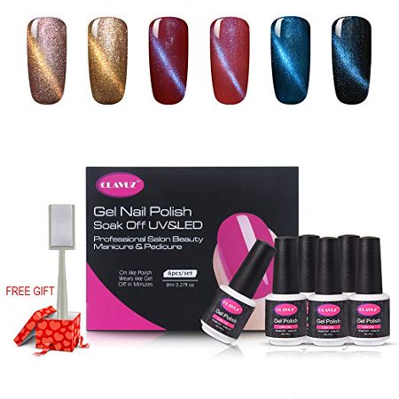 Clavuz Magnetic Gel Nail Polish Set C005 6pcs Soak Off Uv Led
