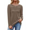 thumbnail image 4 of Fantaslook Long Sleeve Shirts for Women Fall Dressy Casual Blouses Fashion Pleated Tunic Tops, 4 of 9