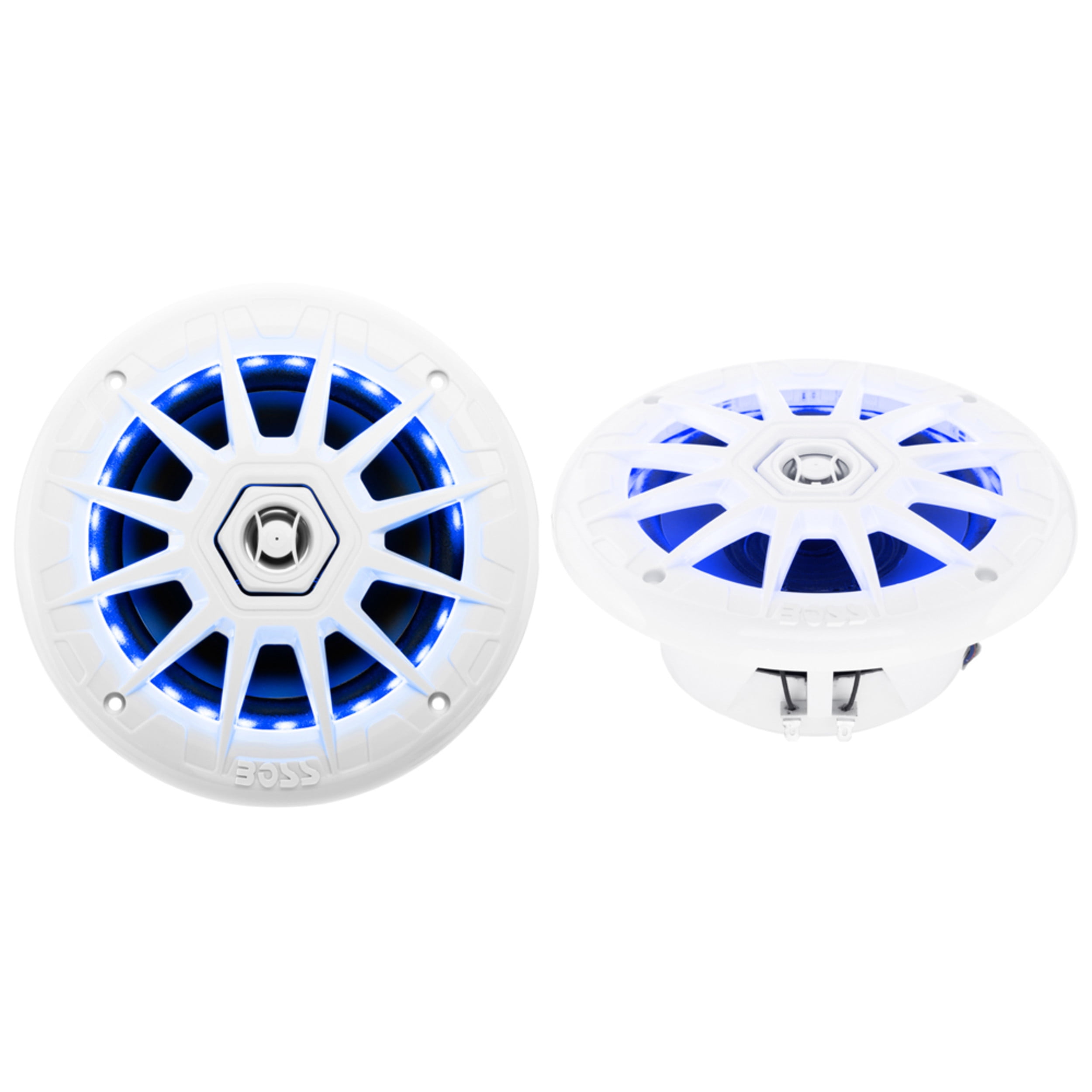 USA Audioキッカー Kicker KM604WL 45KM604WL マリーングレード 16cm 6.5インチ Max.150W  ブルLED搭載 白色グリル 保証 税込 割引