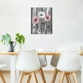 thumbnail image 3 of Farmhouse Pink Floral Wall Art for Living Room,White Daisy Flower on Rustic Wood Canvas Wall Art Country Nature Plant Botanical Framed Wall Art for Bathroom Bedroom Wall Decor,12L X 12W Inches, 3 of 6