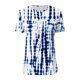 thumbnail image 3 of Moda mujer manga corta estampado botón bolsillo Casual Tops blusa, 3 of 3