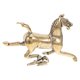 thumbnail image 1 of Houderco Escultura Caballo Dorado De Latón Feng Shui Para Hogar Oficina Símbolo, 1 of 7