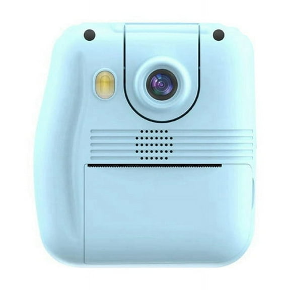 Flip Lens Kids Portable Printer Thermal Paper Stickers Paper Mini Printers Multi-Function Digital Small SLR Blue