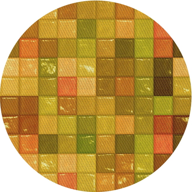 Ahgly Company Indoor Round Patterned Sedona Brown Area Rugs, 8' Round