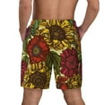 thumbnail image 4 of Goofa Sunflower Printed Men's Swim Trunks Board Shorts Quick Dry Mens Swimming Trunks with Compression Liner,Breathable Fit Hawaii Beach Shorts-Medium, 4 of 9
