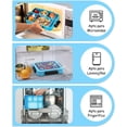 thumbnail image 4 of Lonchera Bento, Bento Box de 5 Compartimentos, con Tenedor y Cuchara, Recipiente para Refrigerios de Frutas (Azul), 4 of 4