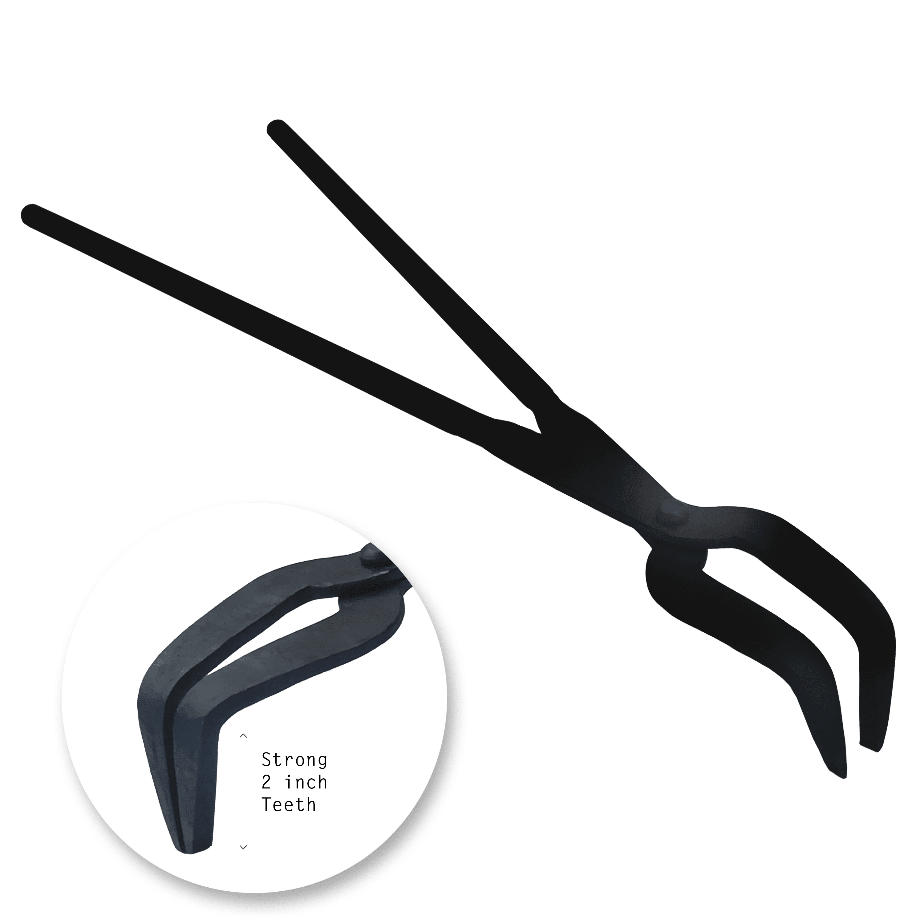 Simond Store 24" Blacksmith Tong Foundry Hinged Metal Tongs for Clay