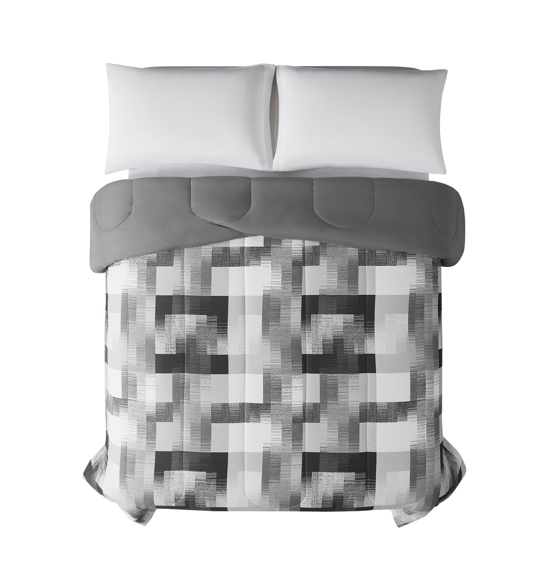 Mainstays Plaid Reversible Comforter Double/Queen, MAINSTAYS PL MS PLAID COMF DBL/QN