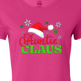thumbnail image 4 of Inktastic Auntie Claus with Christmas Santa Hat and Snowflakes Women's T-Shirt, 4 of 5