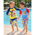 thumbnail image 4 of Nickelodeon Boys Swim Set - Paw Patrol Teenage Mutant Ninja Turtle UPF50+ Rash Guard & Swim Trunks 2 Piece, 4 of 7