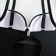 thumbnail image 4 of WCMZJ Women's One Piece Swimsuit 2025 V Neck Ruched Mesh Bathing Suit Tummy Control Slimming Swimwear Black 2XL, 4 of 7