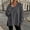 Dark Gray, variant on WIZUTIZ Women's V-Neck Side Slit Long Sleeve Sweatshirt Casual Fall Fashion Pullover Solid Color Polyester Blend Trendy Top