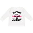 thumbnail image 3 of Inktastic Queens Are Born in January Boys or Girls Long Sleeve Toddler T-Shirt, 3 of 5