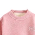 thumbnail image 4 of LvhaoGJOB Little Kids Boys Sweatshirt and Pants Outfit Set, Hot Pink - sherpa fleece cuffs, cream sherpa lining, 4 of 7