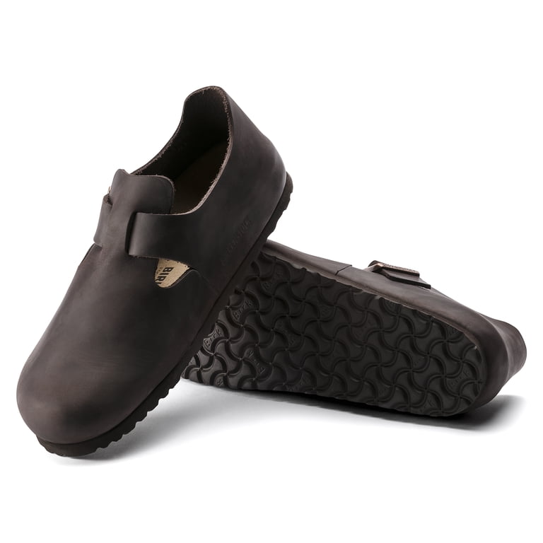靴 BIRKENSTOCK LONDON BS 39 Birkenstock London BS Narrow Oiled Leather Clog, 39, Brown