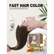 Herbishh Hair Color Shampoo for Gray Hair, Men & Women, Travel Size, 10+1 Pack (Light Brown 30 ml)