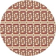 thumbnail image 1 of Ahgly Company Machine Washable Indoor Round Transitional Grapefruit Red Area Rugs, 3' Round, 1 of 7