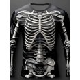 thumbnail image 3 of Halloween Horror Skeleton Organs T-shirt Horror Atmosphere Bones 3D Printed Men's T-shirt Outdoor Street Men's Top T-shirt, 3 of 5