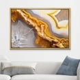 thumbnail image 2 of wall26 - Framed Canvas Wall Art - Abstract Agate Slice Pattern - Giclee Print Gallery Wrap Modern Home Art Ready to Hang - 16"x24" Natural, 2 of 5