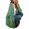 thumbnail image 4 of Long Sleeve Women's Open Front Batwing Fuzzy Knit Sweaters Chunky Cardigan, 4 of 7