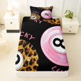 thumbnail image 3 of Castle Fairy Vintage Billiards Twin Sheets 3pcs, Leopard Print Billiards Bedding, Pink Brown Black,1 Fitted Sheet, 1 Flat Sheet and 1 Pillowcase, 3 of 6