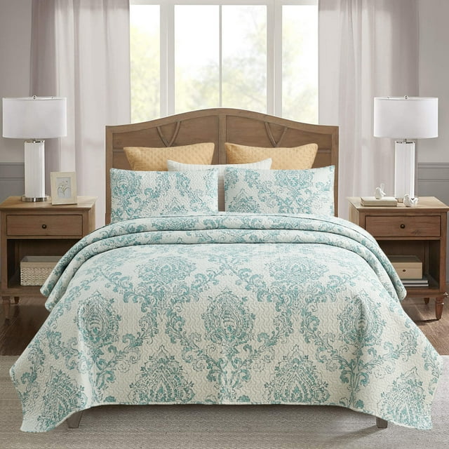 JML Bedspread Set, King, Delicate Floral, 3 Piece