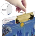 thumbnail image 4 of FMSHPON Christmas Snowman Family Gift Clipboard Hardboard Wood Nursing Clip Board and Pull for Standard A4 Letter 13x9 inches, 4 of 5