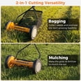thumbnail image 5 of Topcobe 14 Inch Push Lawn Mower with 5 Steel Blades and Grass Catcher Bag, Push Lawn Mower, Push Lawn Sweeper-Orange, 5 of 8