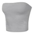 thumbnail image 6 of CENGNIAN Women's Hot Style Women's Solid Color Summer Casual Top Tube Top Strapless Blouse, 6 of 6