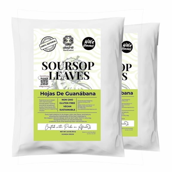 Akshit Dried Soursop Graviola Leaves, Whole Loose  Leaf, 5.2 oz, Hojas De Guanabana,  Caffeine Free, Non-GMO.  by Akshit