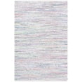 thumbnail image 3 of SAFAVIEH Rag Skylar Striped Cotton Area Rug, Light Green/Multi, 5' x 7', 3 of 7