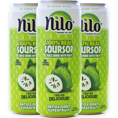 NILO 100% Natural Soursop Graviola Guanabana Juice, 10.8 oz, Pack of 12