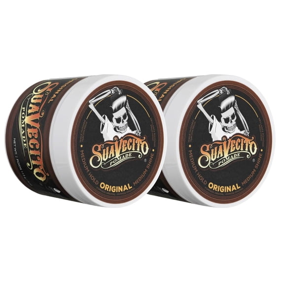 Suavecito Original Hold Pomade - Medium Hold, Medium Shine, Water-Based - Easy Wash, All-Day Styling for Men