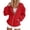 Red, variant on Daznico Women's Solid Zip Up Hoodie Jacket Raglan Long Sleeve Drawstring Oversized Front Pocket Stylish Casual Everyday Loose Fit Sweatshirt Coat,M