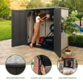 thumbnail image 4 of Lifetime Polyethylene Utility Storage Shed, 19.5 sq. ft., 6.3ft x 3.6ft x 5.7ft., Tan, (60492U), 4 of 12