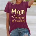 thumbnail image 1 of WILLBEST T-Shirts Femmes Mode Imprimé Haut Ample Col Rond T-Shirt 2477, 1 of 4