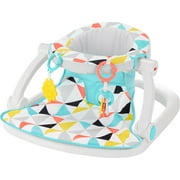 Fisher-Price Sit-me-up Floor Seat with Clacker & Teether Toys, Portable Baby Chair, Windmill