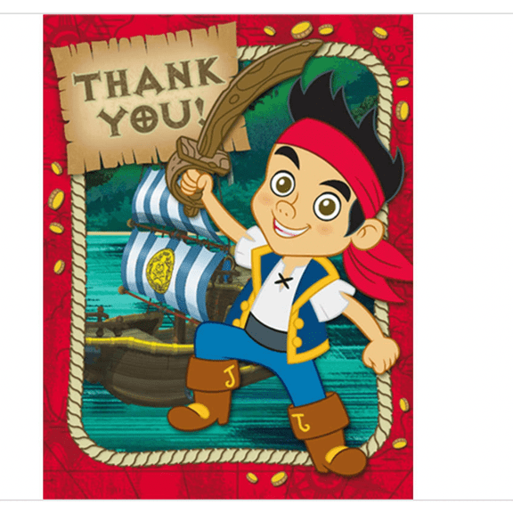 Jake & the Never Land Pirates Thank You Notes w/ Envelopes (8ct)
