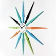 thumbnail image 3 of Infinity Instruments 15555MC Mid Century Modern 24 Inch Wall Clock, Multicolor, 3 of 3