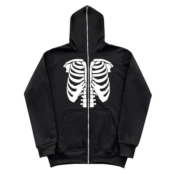 WILLBEST Sudaderas En Pareja Male And Female Couple Dark Fashion Print Sport Hooded Full Zip Hoodie Grande