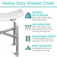 thumbnail image 2 of Vive Heavy Duty Bariatric Shower Chair - Non-Slip, Height Adjustable Bath Stool for Elderly, Seniors, & Disabled Adults - Supports 550 lbs, 2 of 9