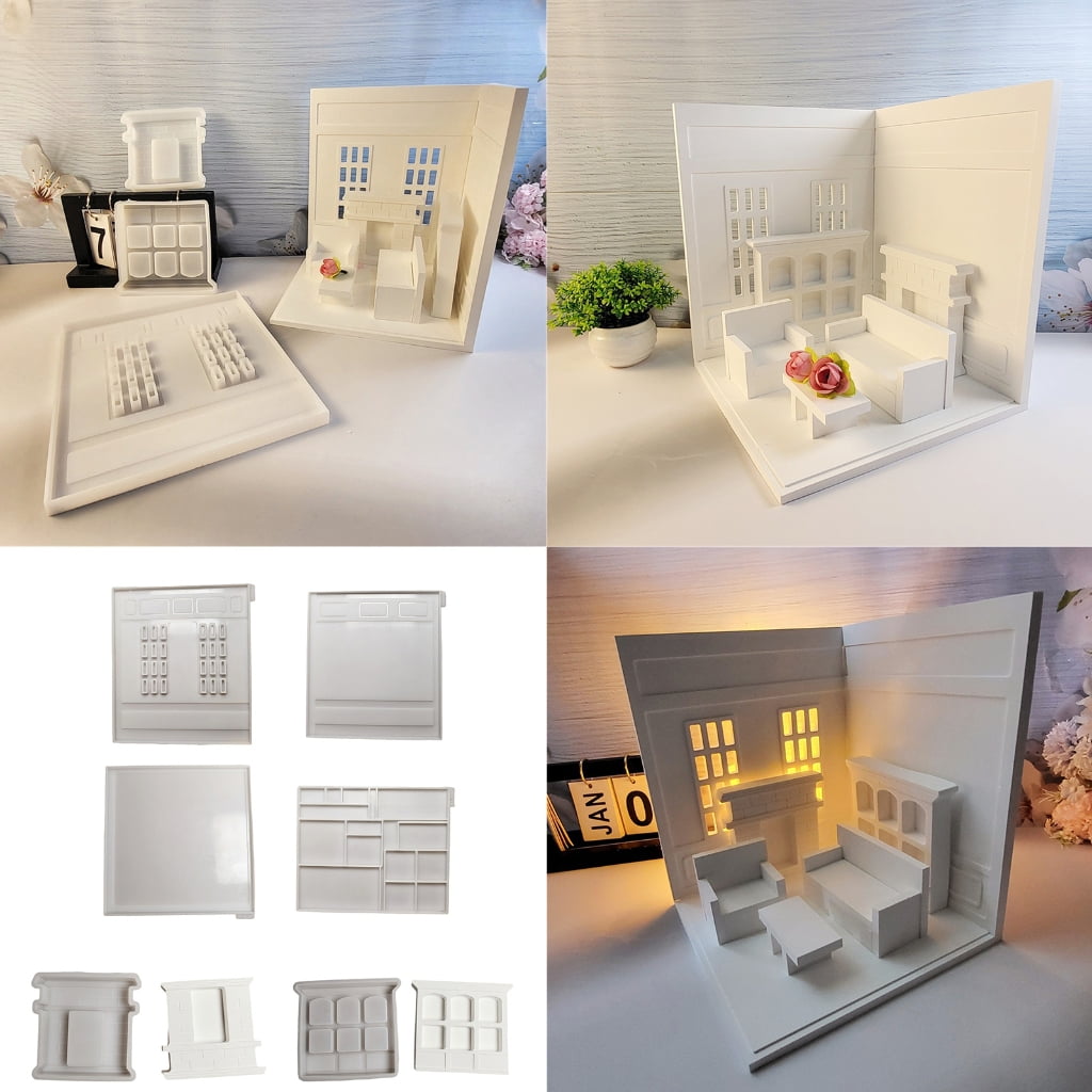 AOOOWER Furniture Resin Tray Sturdy Silicone Mold Easy Release Dishes Molds for Crafting Jewelry Holders and Decorative Plates